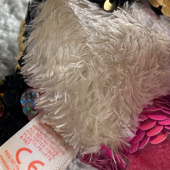 Ty Flippables Malibu Cat Plush 6" Limited Edition Sequin Pink/Black/White - Picture 15 of 16